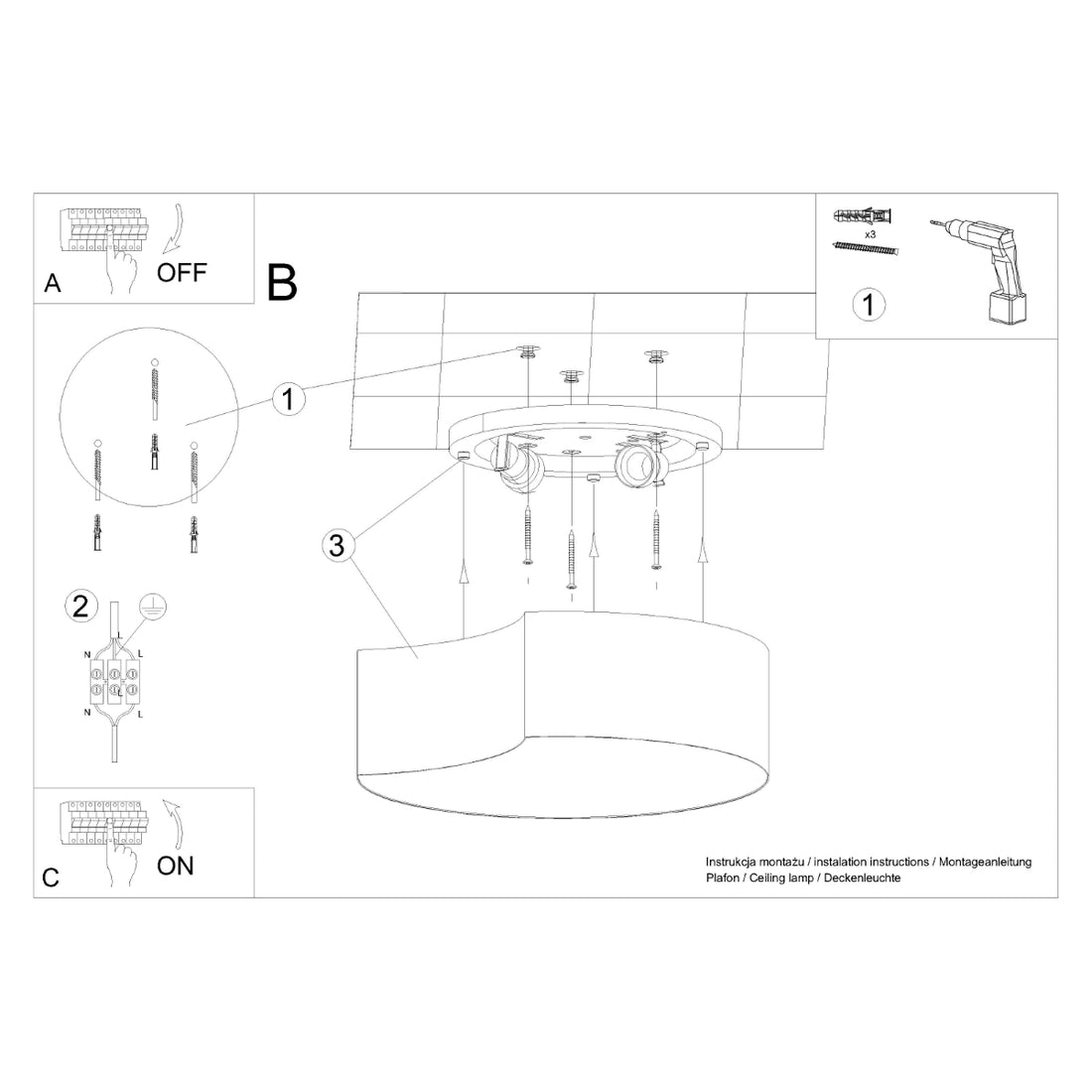 Ceiling lamp CIRCLE 1 white