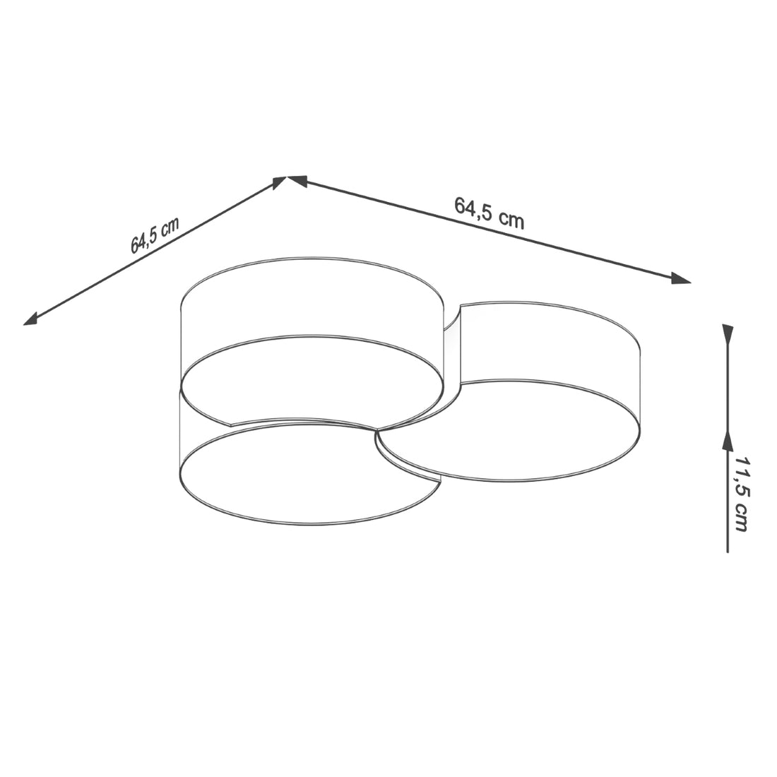 Ceiling lamp CIRCLE 3B white