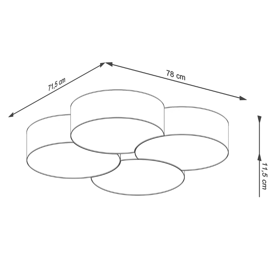 Ceiling lamp CIRCLE 4 white