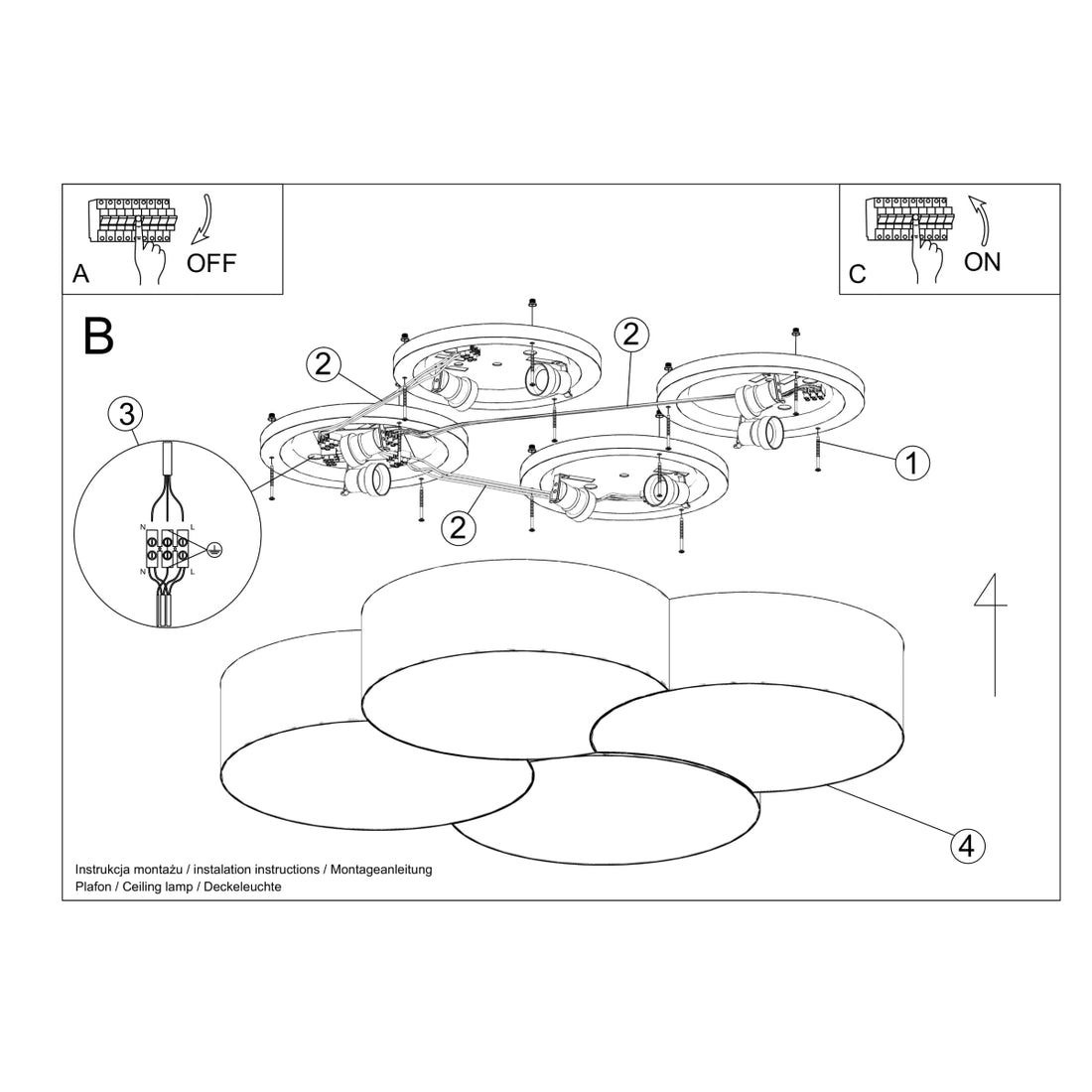 Ceiling lamp CIRCLE 4 white