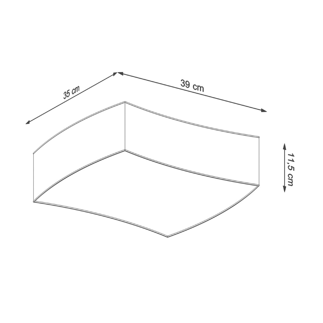 Ceiling lamp SQUARE 1 white