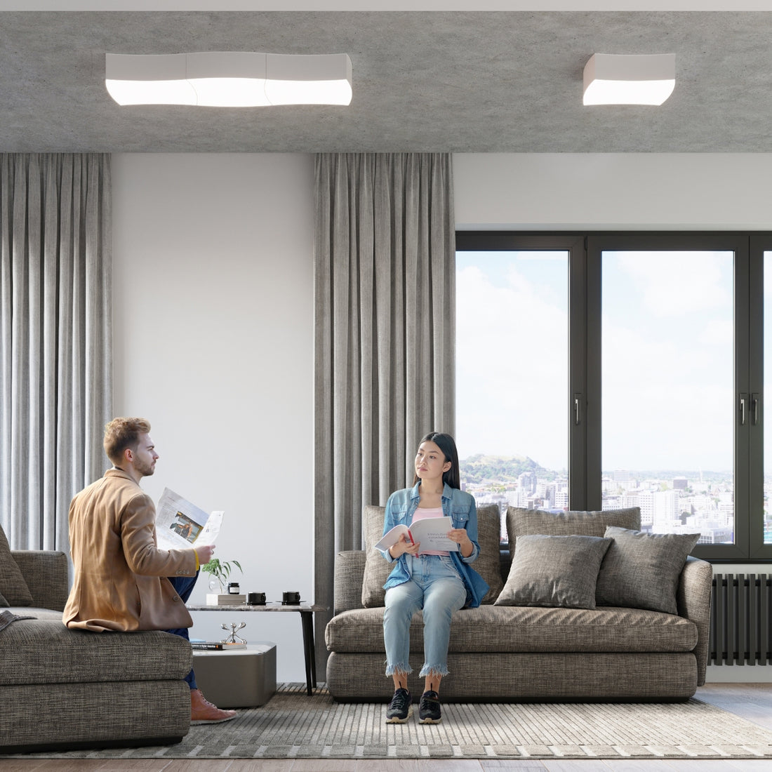Ceiling lamp SQUARE 1 white