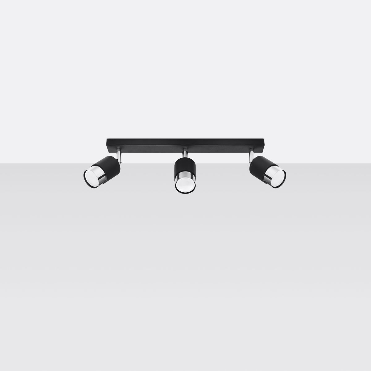 Ceiling lamp NERO 3 black/chrome