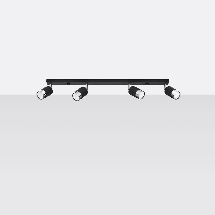 Ceiling lamp NERO 4 black/chrome