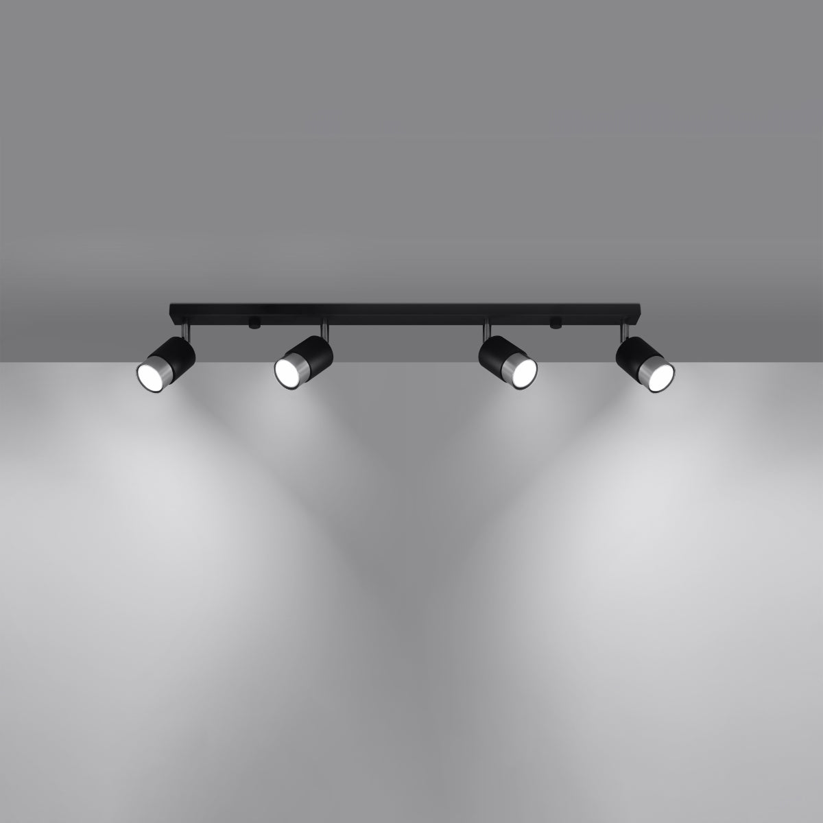 Ceiling lamp NERO 4 black/chrome