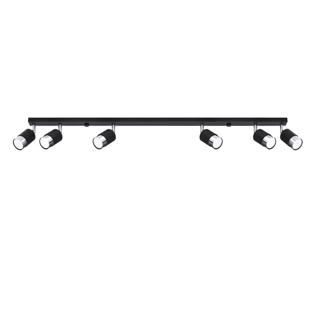 Ceiling lamp NERO 6 black/chrome