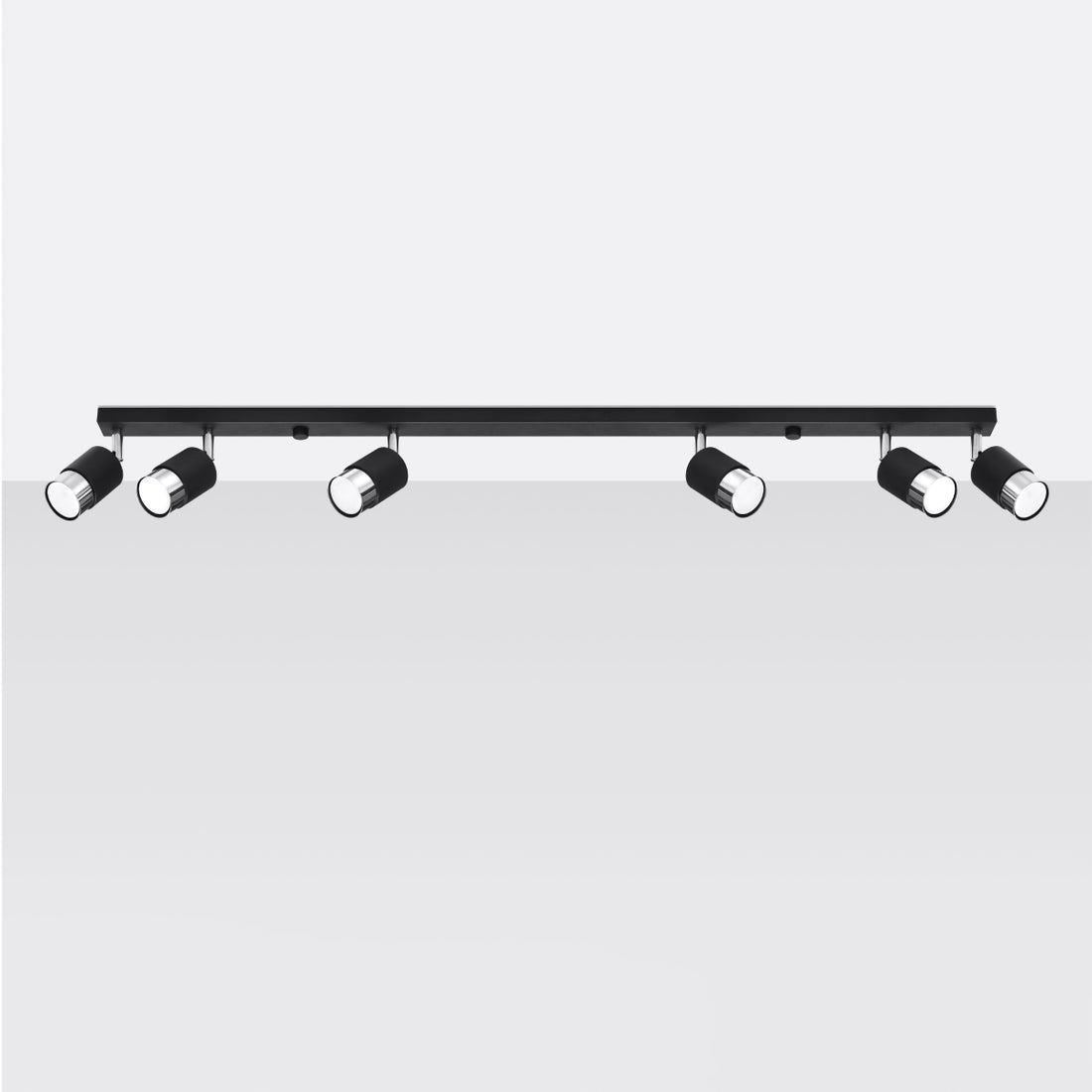 Ceiling lamp NERO 6 black/chrome
