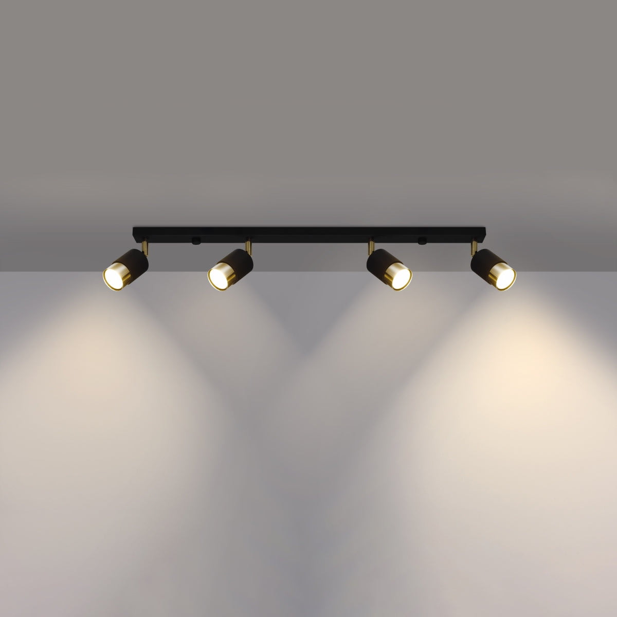 Ceiling lamp NERO 4 black/golden