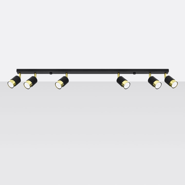 Ceiling lamp NERO 6 black/golden