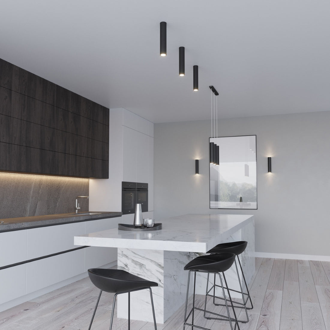 Pendant lamp LAGOS 3P black