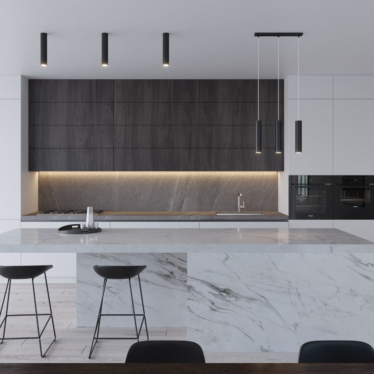 Pendant lamp LAGOS 3P black