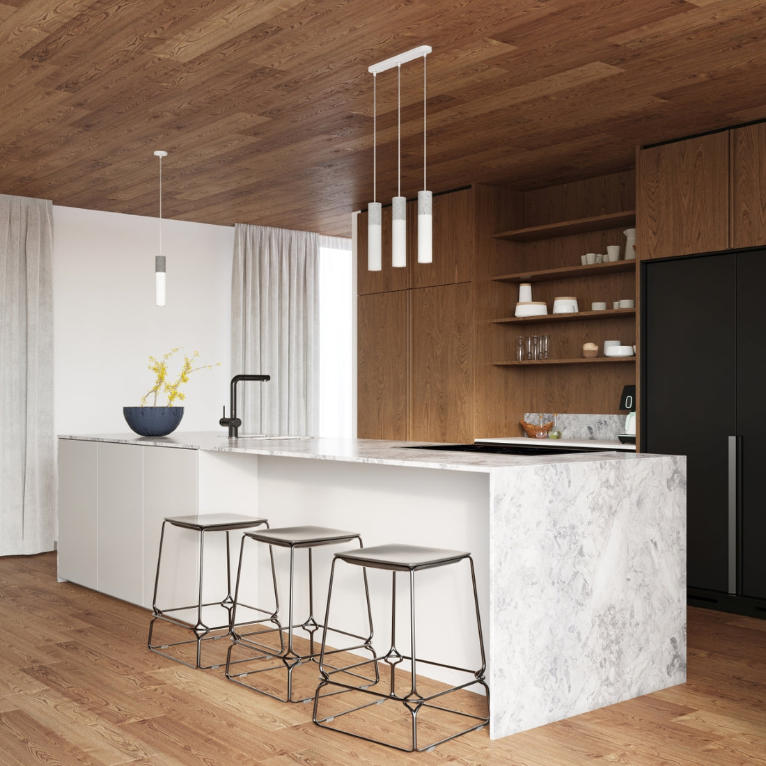 Pendant lamp BORGIO 3P white