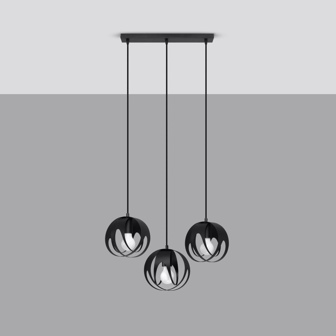 Pendant lamp TULOS 3L black