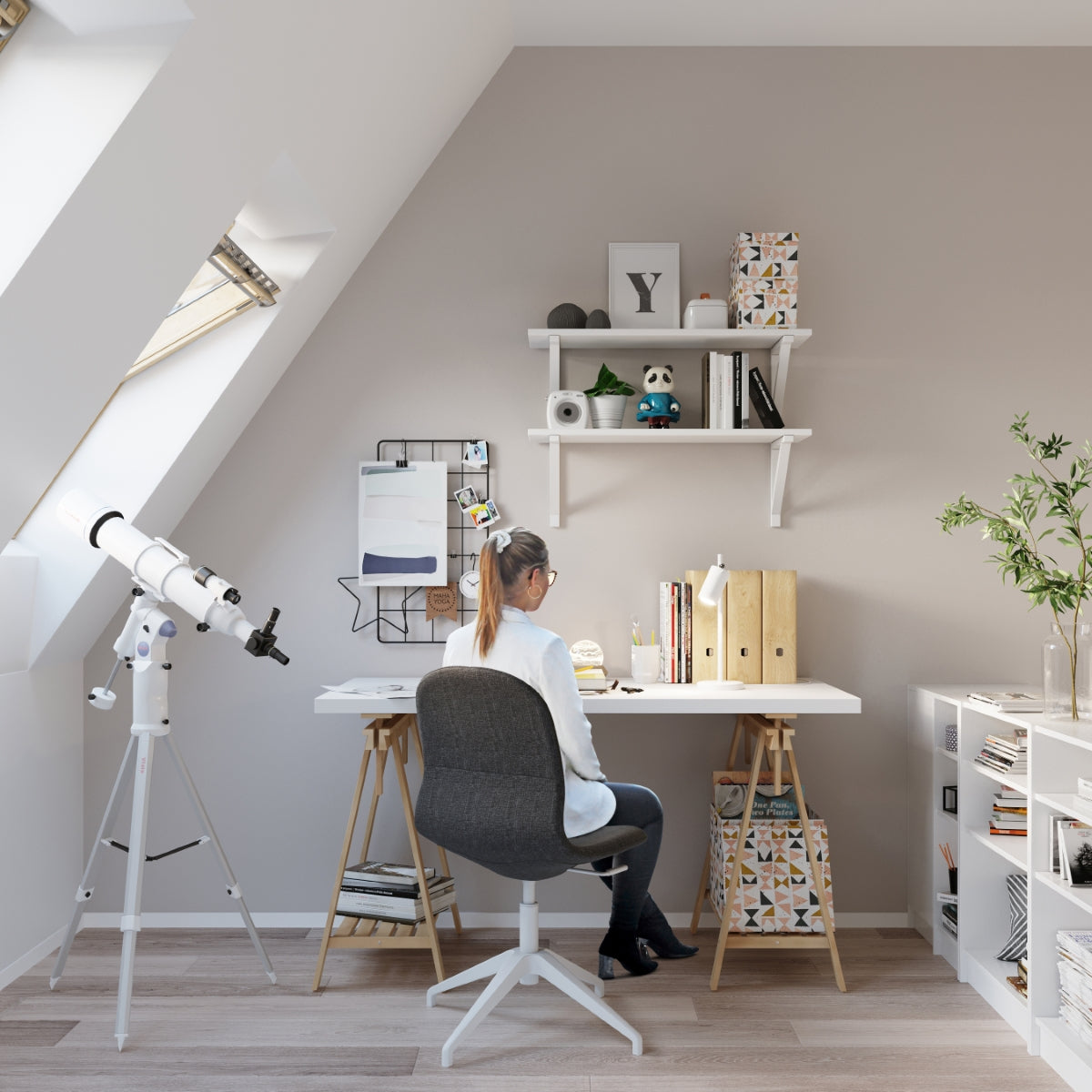 Table lamp RING white