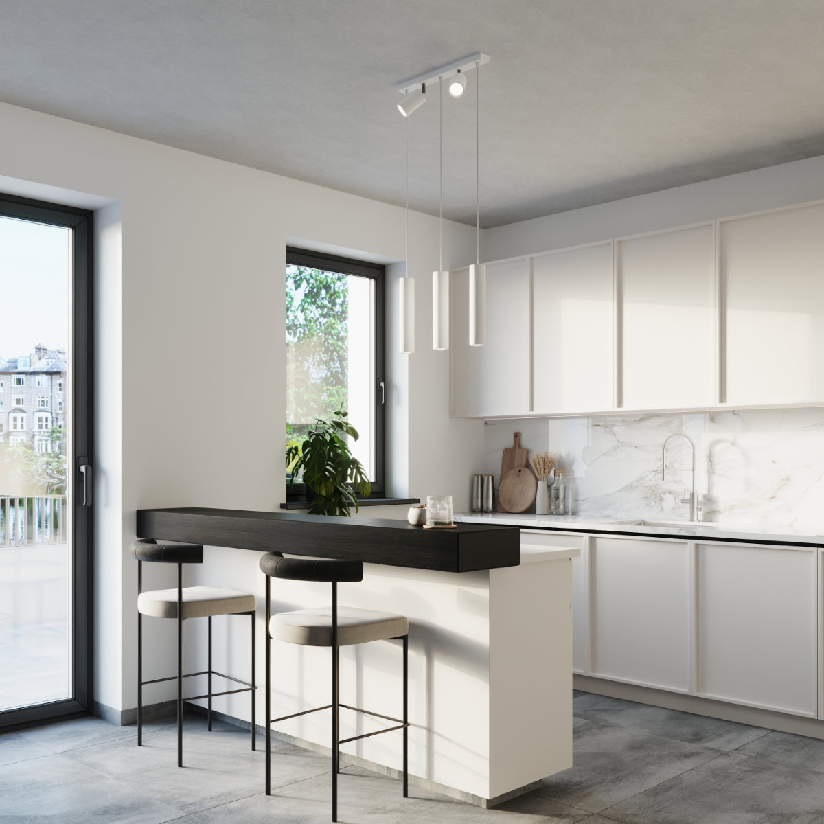 Pendant lamp RING 3 white