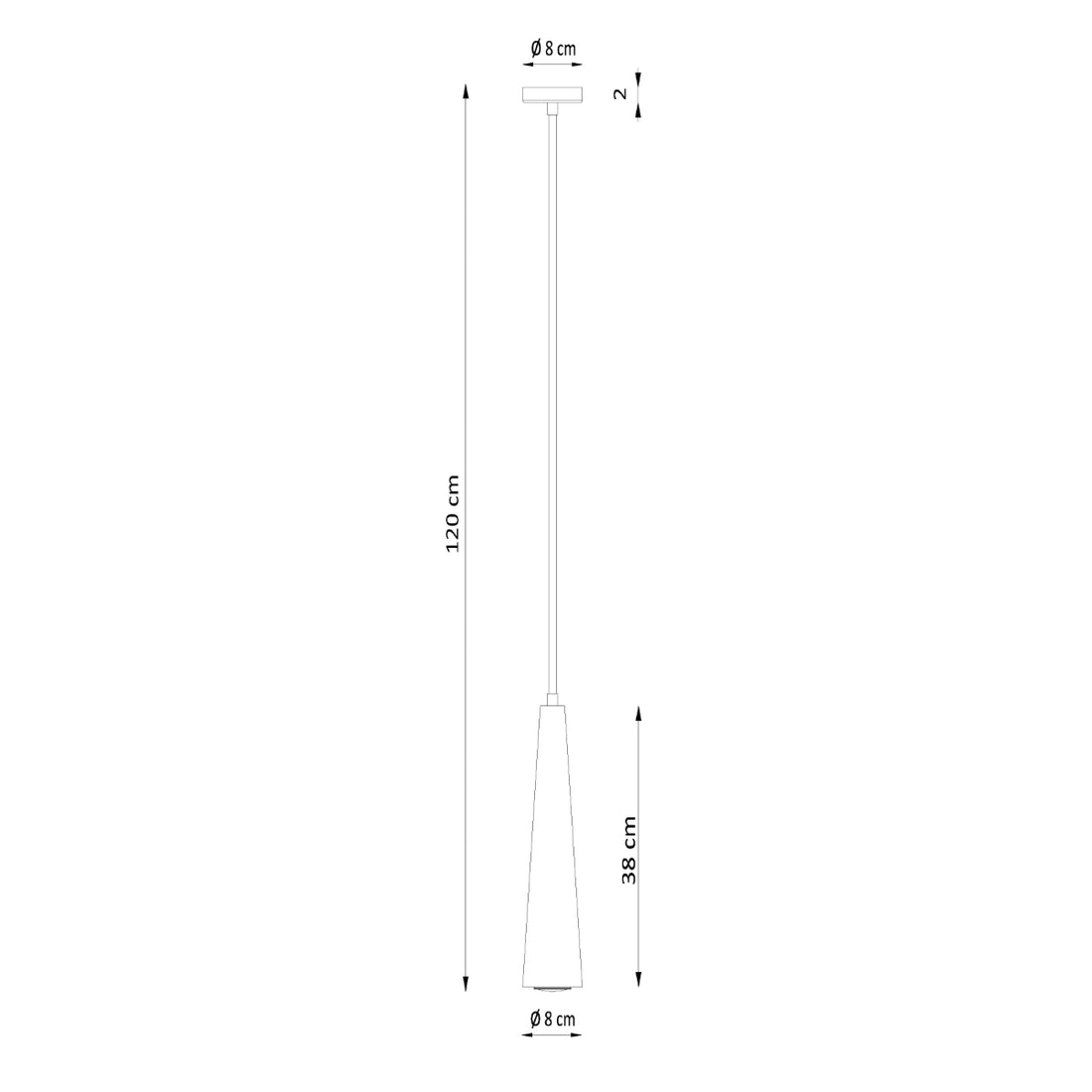 Pendant lamp SULA 1 natural wood