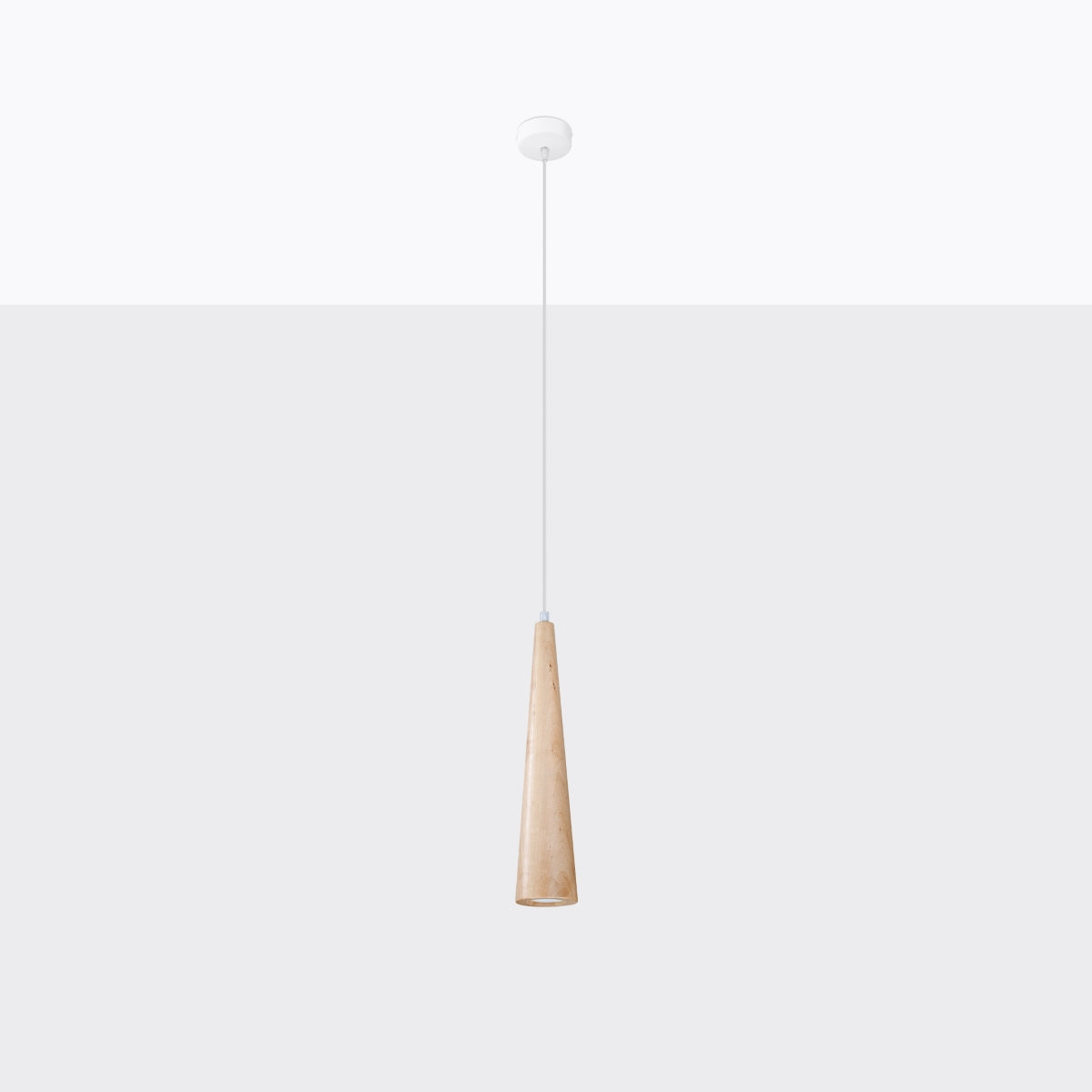 Pendant lamp SULA 1 natural wood