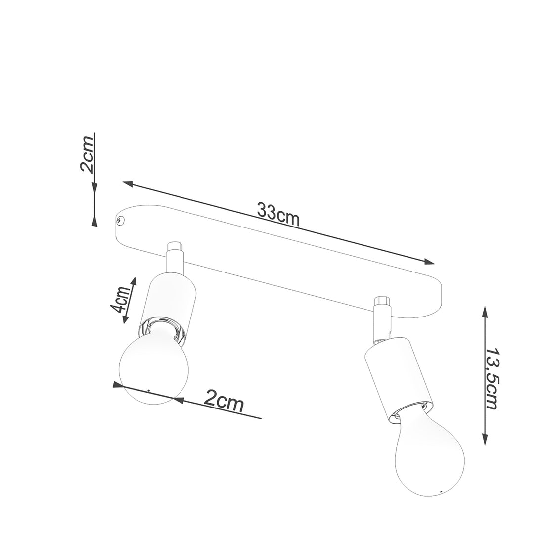 Ceiling lamp FORNES 2 black