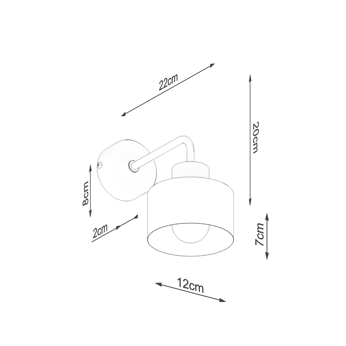 Wall lamp SAVAR 1 black