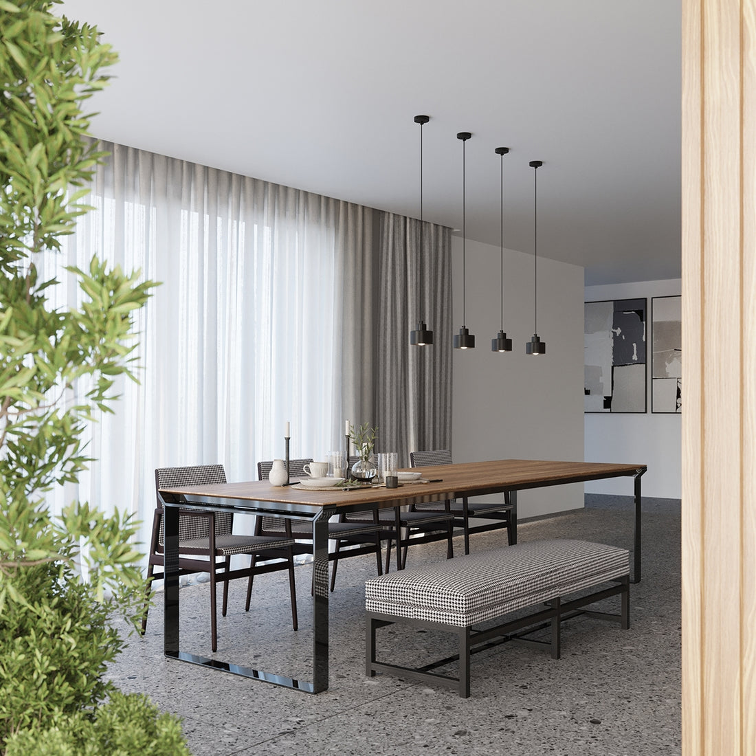 Pendant lamp SAVAR 1 black