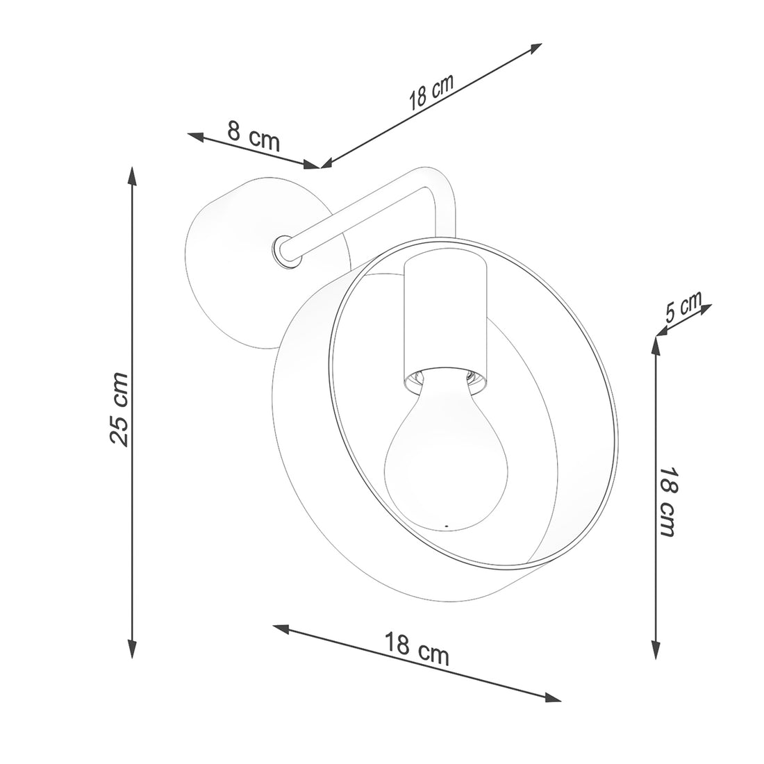 Wall lamp TITRAN 1 white