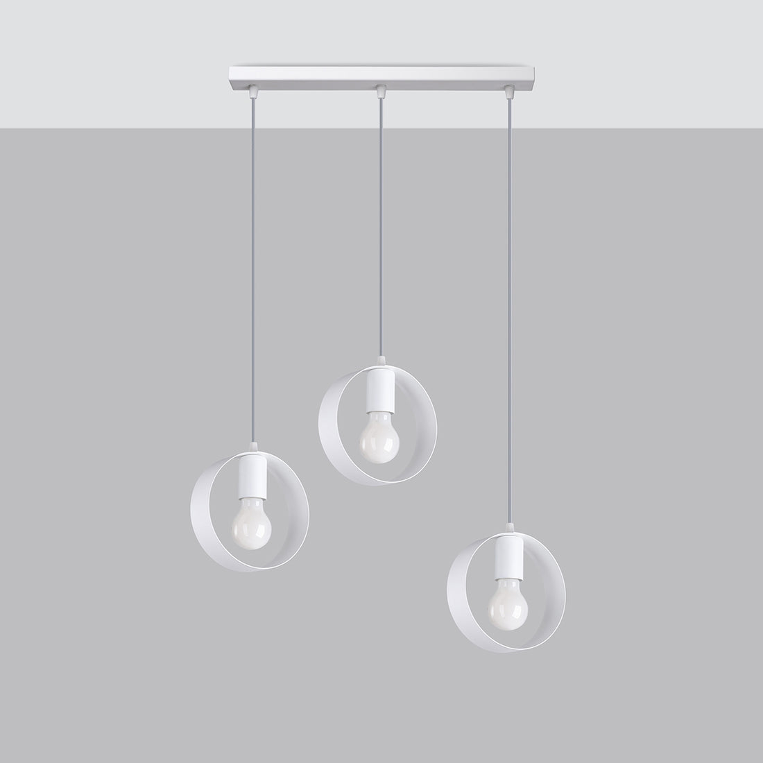 Pendant lamp TITRAN 3 biała