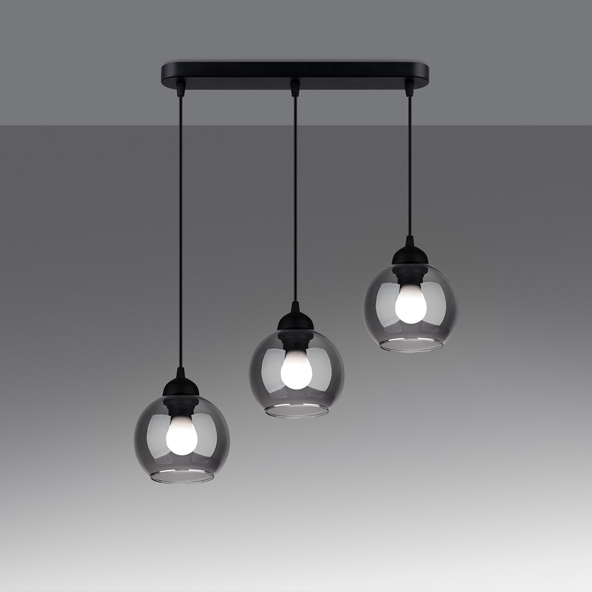 Pendant lamp ALINO 3 black