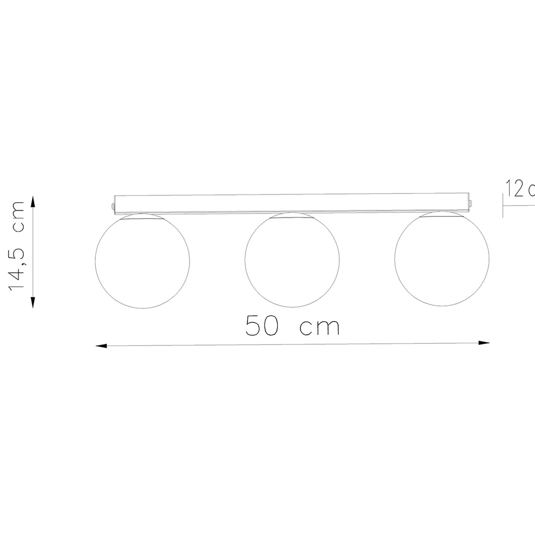 Ceiling lamp YOLI 3 black