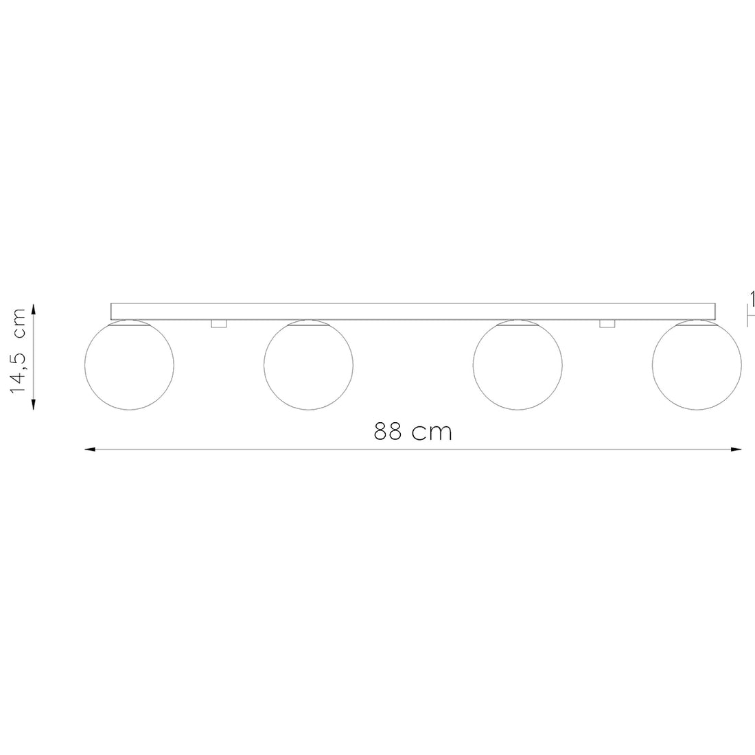 Ceiling lamp YOLI 4 black