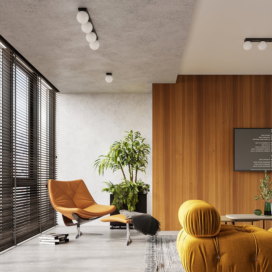Ceiling lamp YOLI 4 black