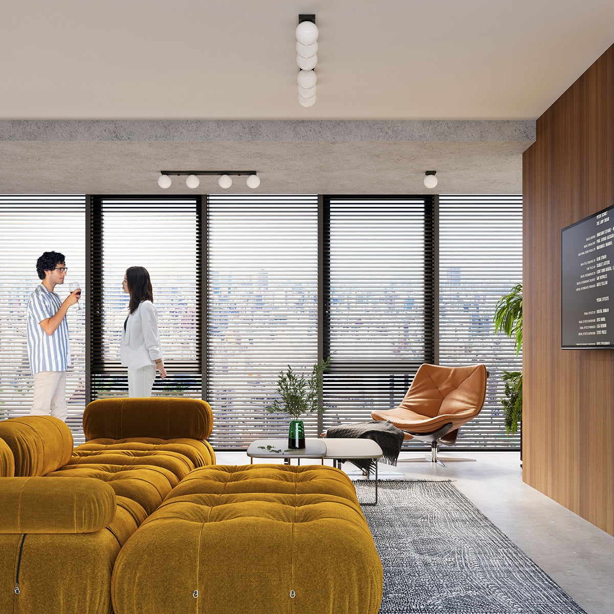 Ceiling lamp YOLI 4 black