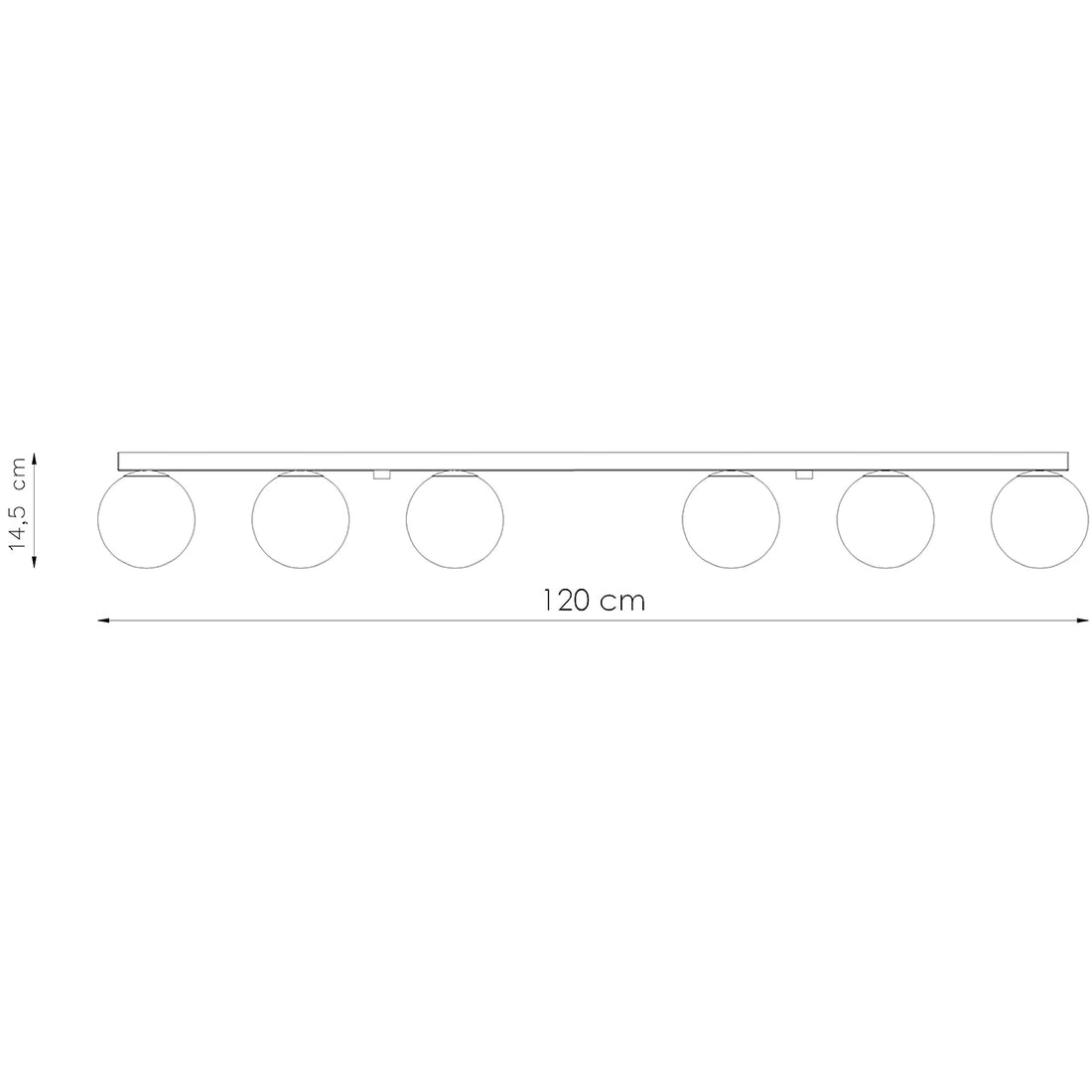 Ceiling lamp YOLI 6 black