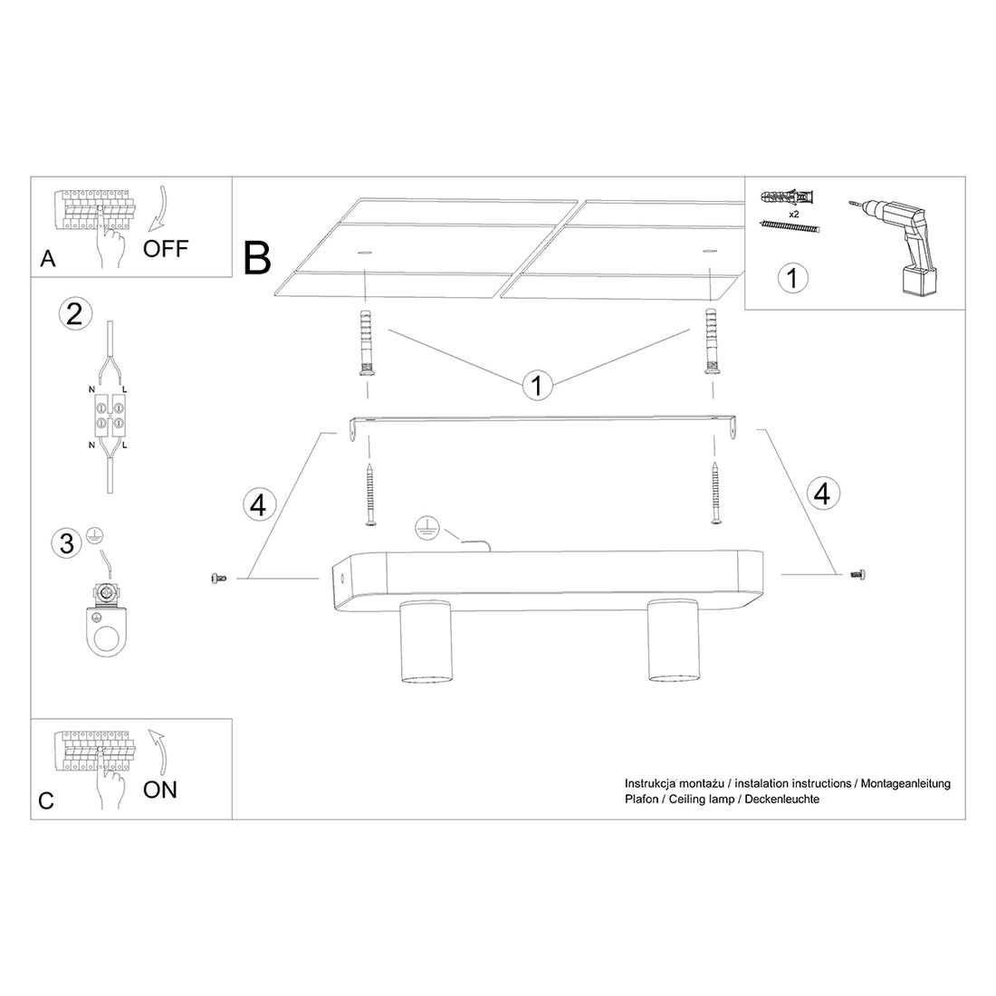 Ceiling lamp TAVO 2