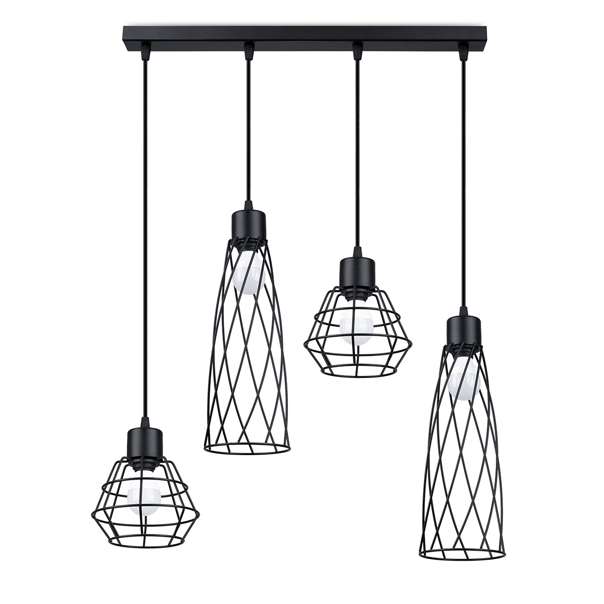 Pendant lamp SUBA 4L black