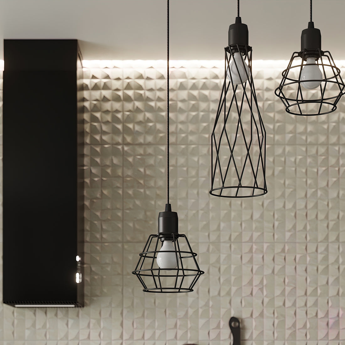 Pendant lamp SUBA 4L black