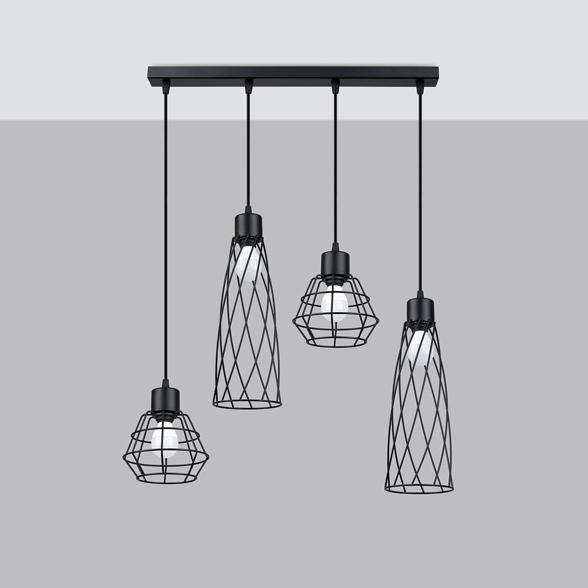 Pendant lamp SUBA 4L black