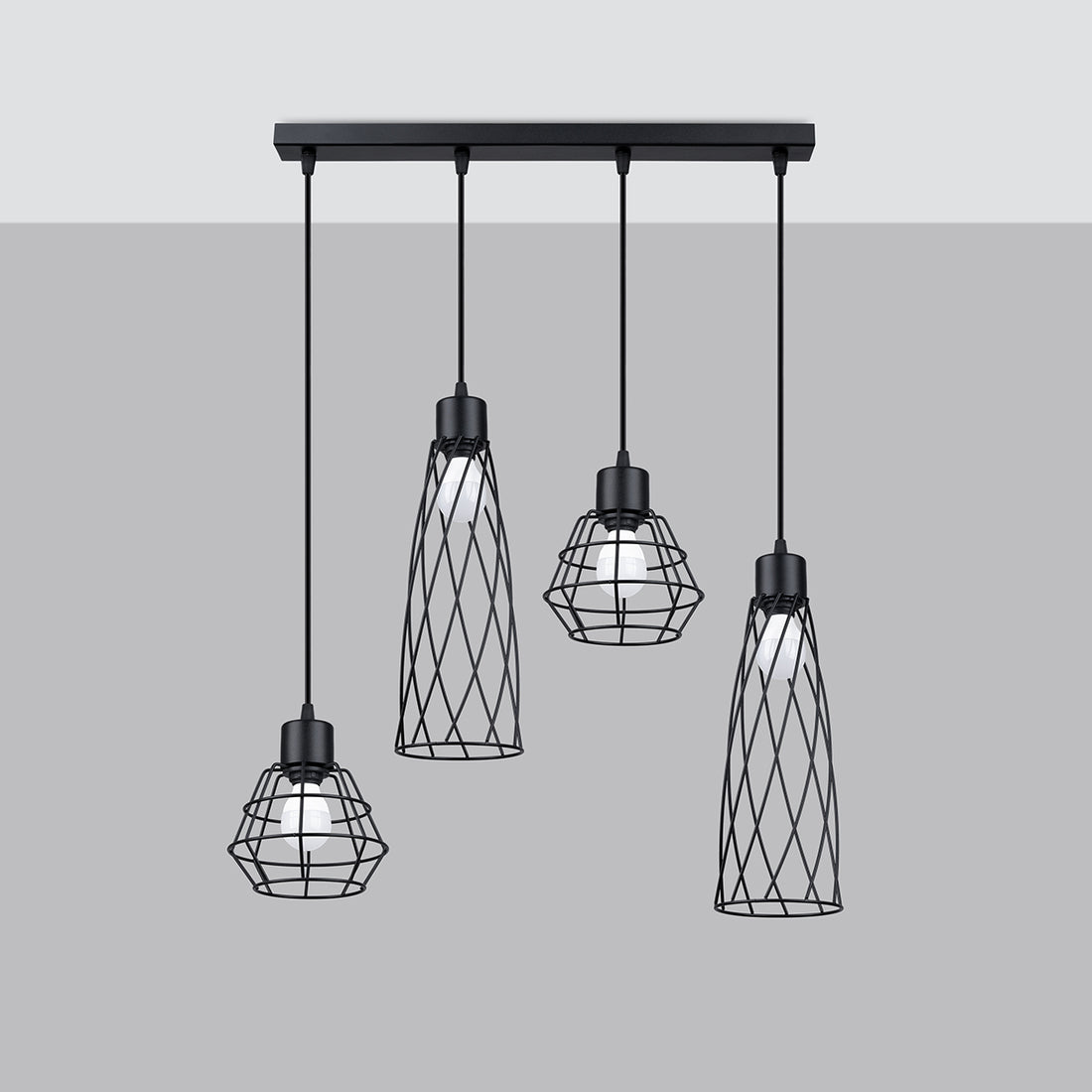 Pendant lamp SUBA 4L black