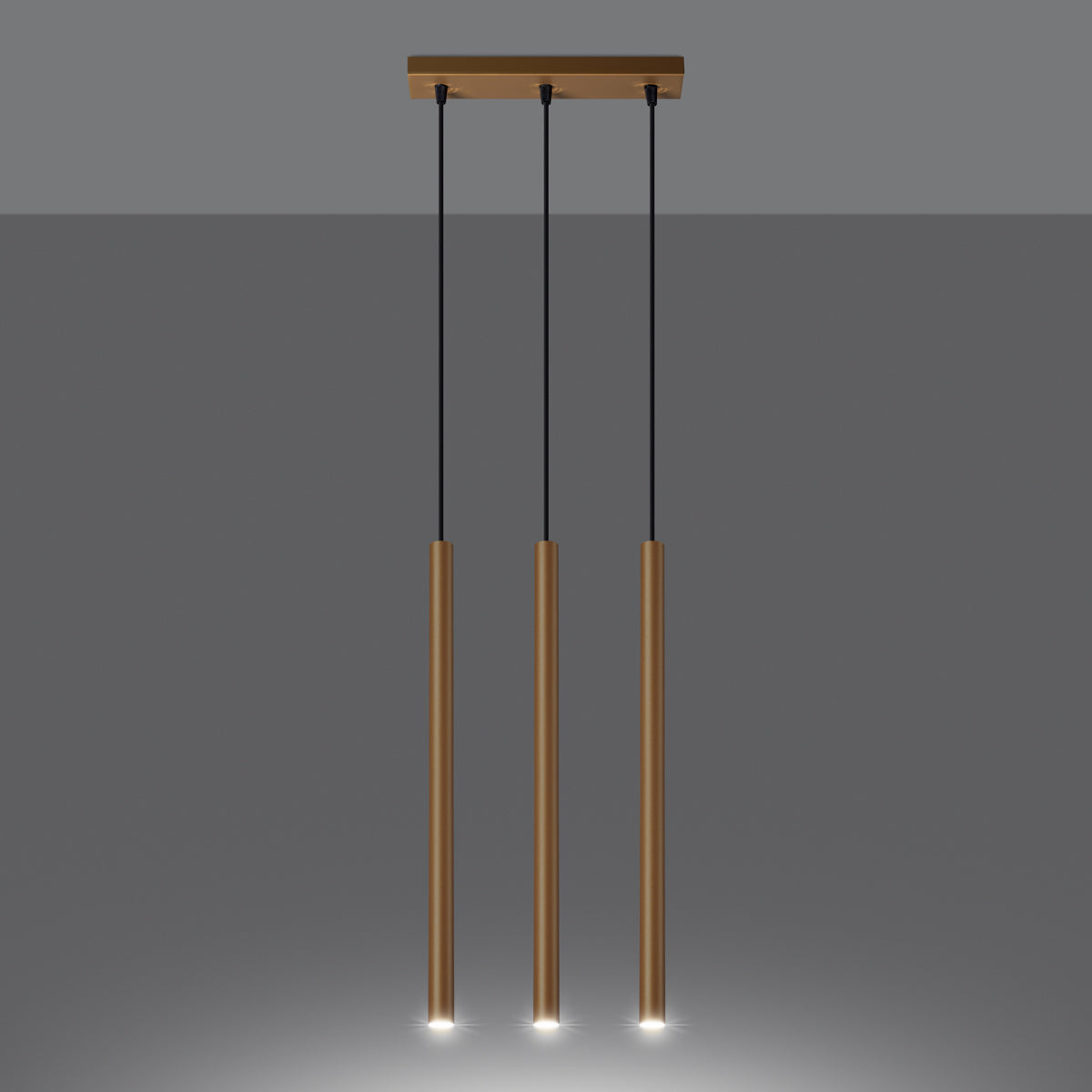 Pendant lamp PASTELO 3L gold