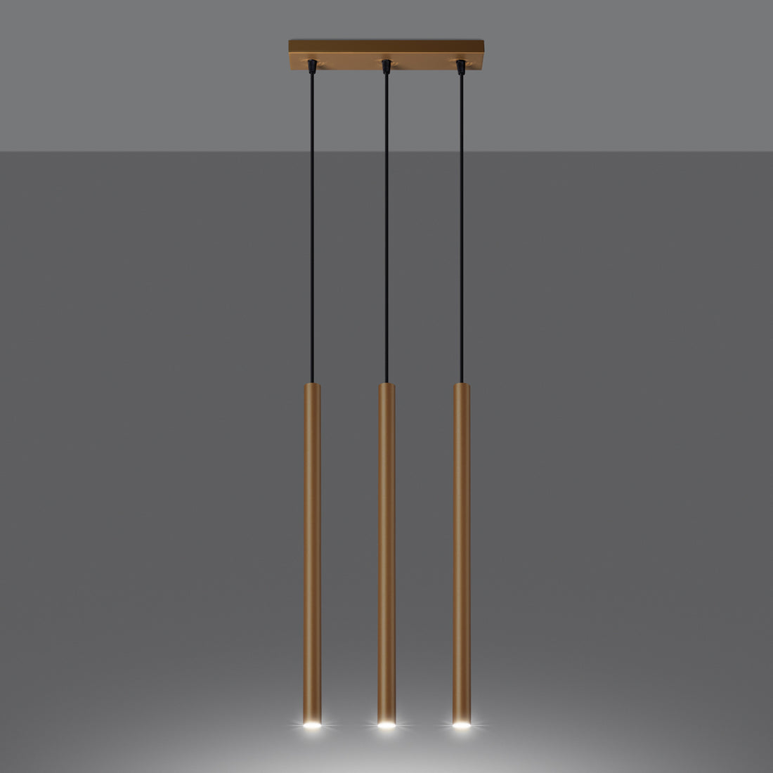 Pendant lamp PASTELO 3L gold