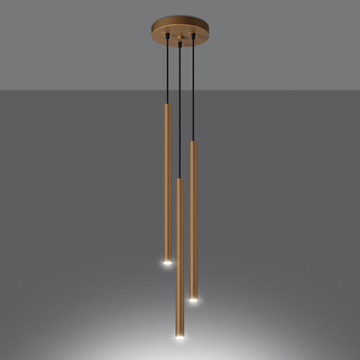Pendant lamp PASTELO 3P gold