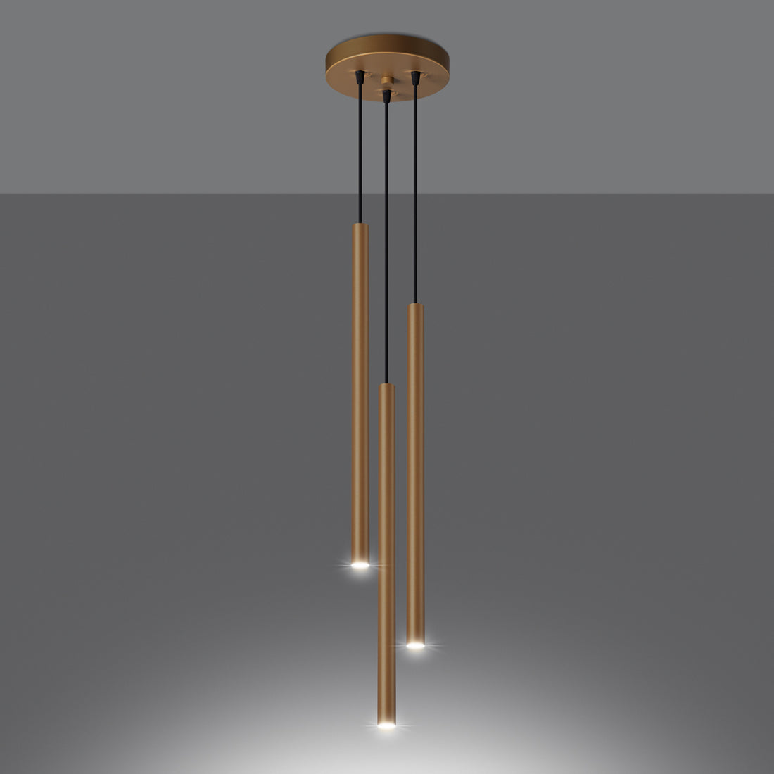 Pendant lamp PASTELO 3P gold