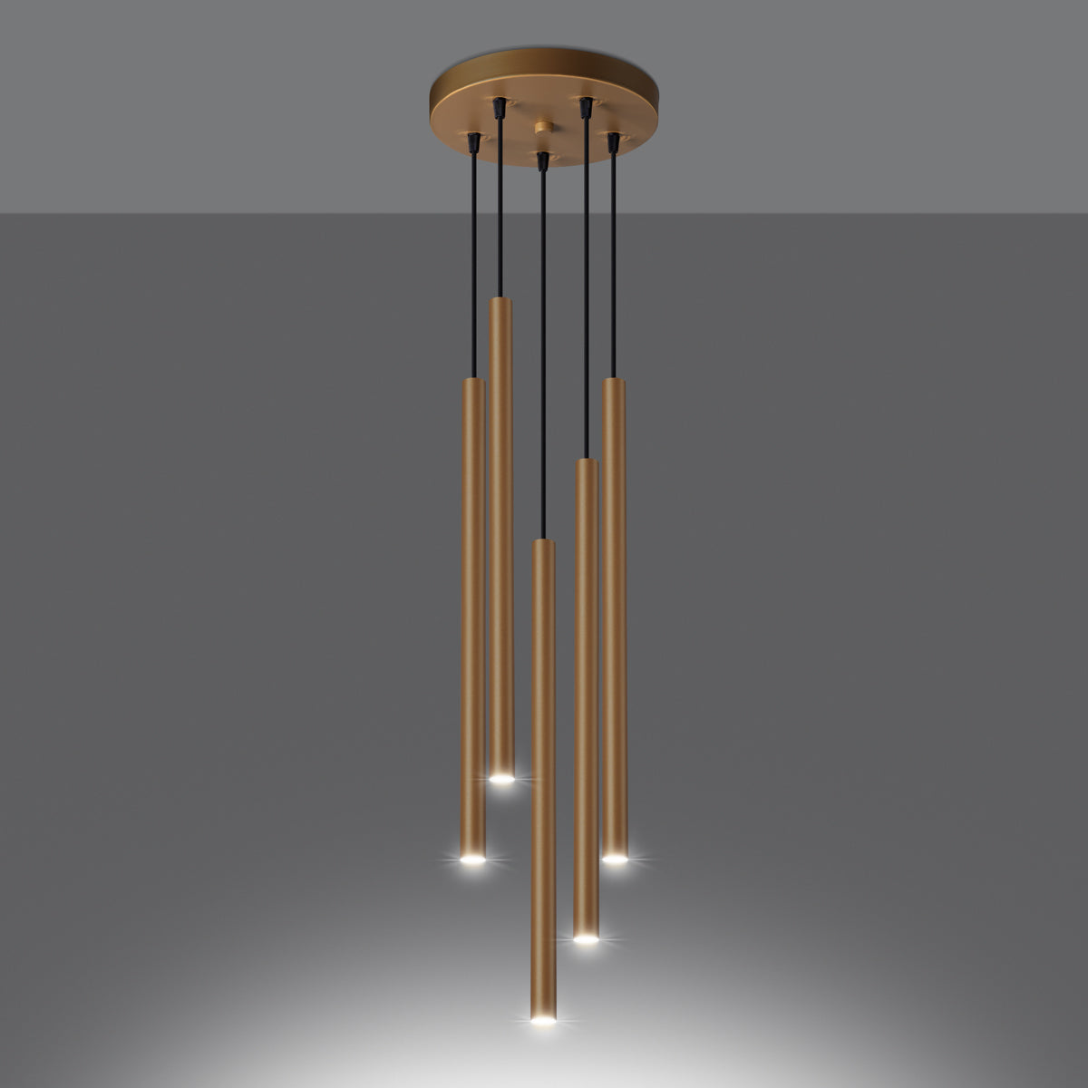 Pendant lamp PASTELO 5P gold