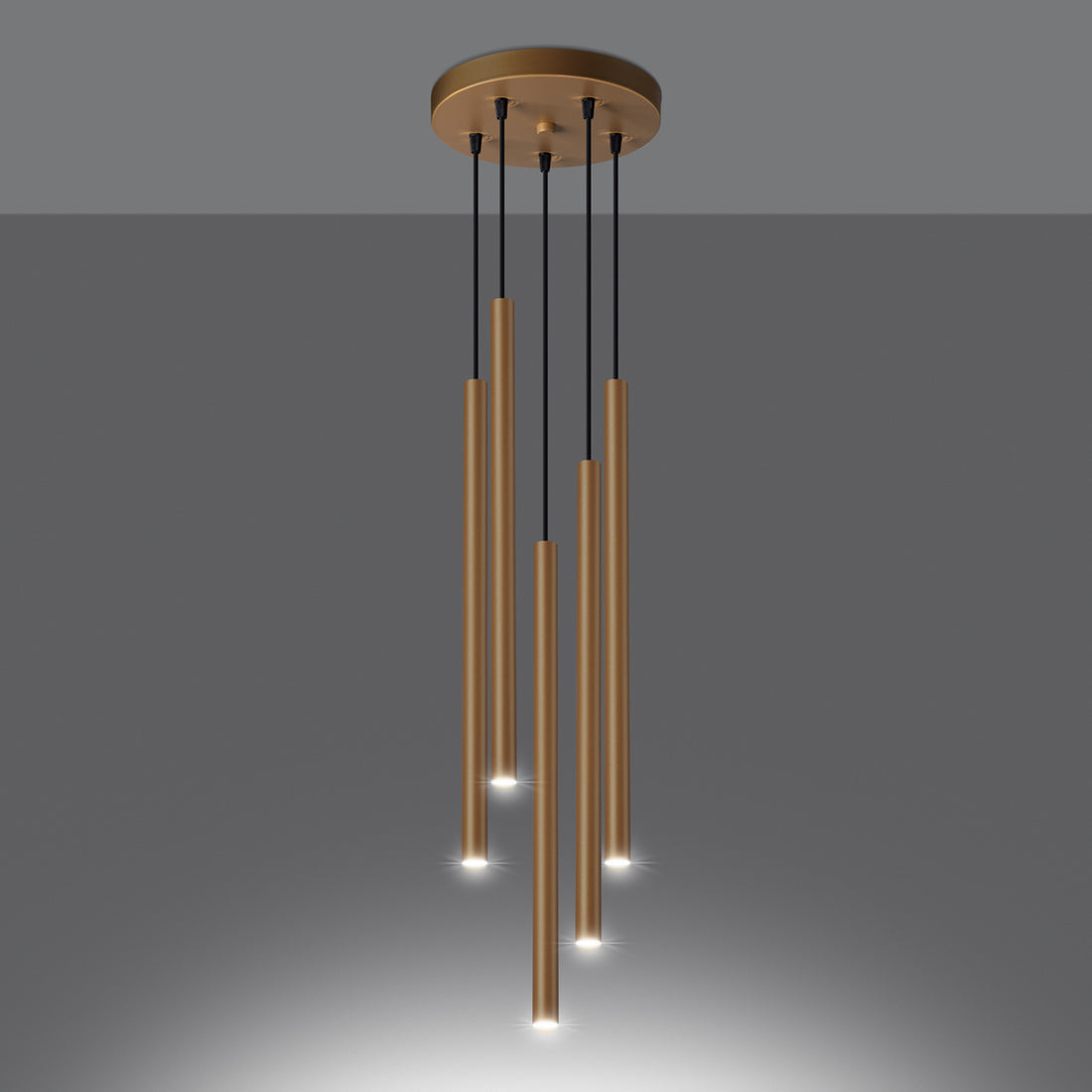 Pendant lamp PASTELO 5P gold