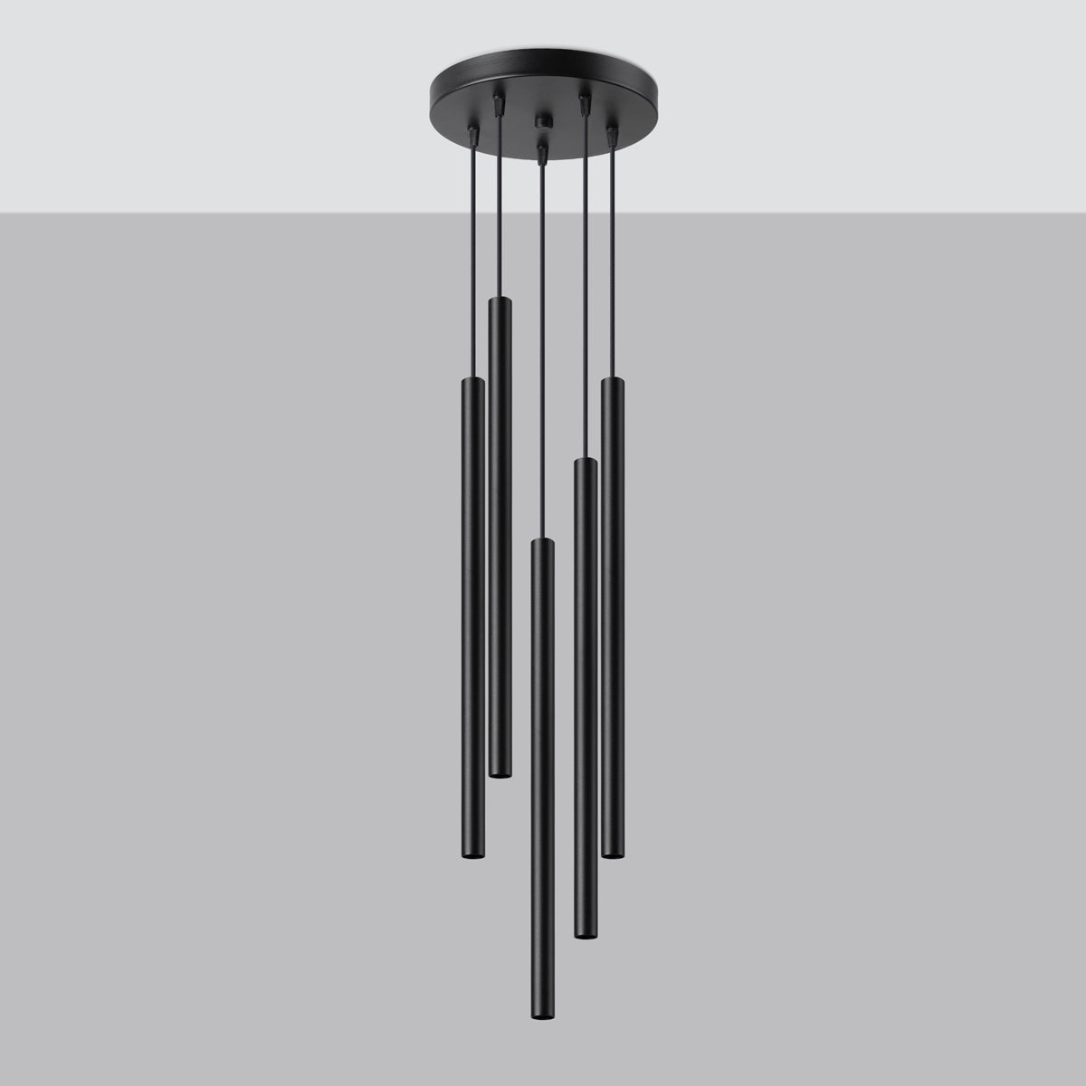 Pendant lamp PASTELO 5P black