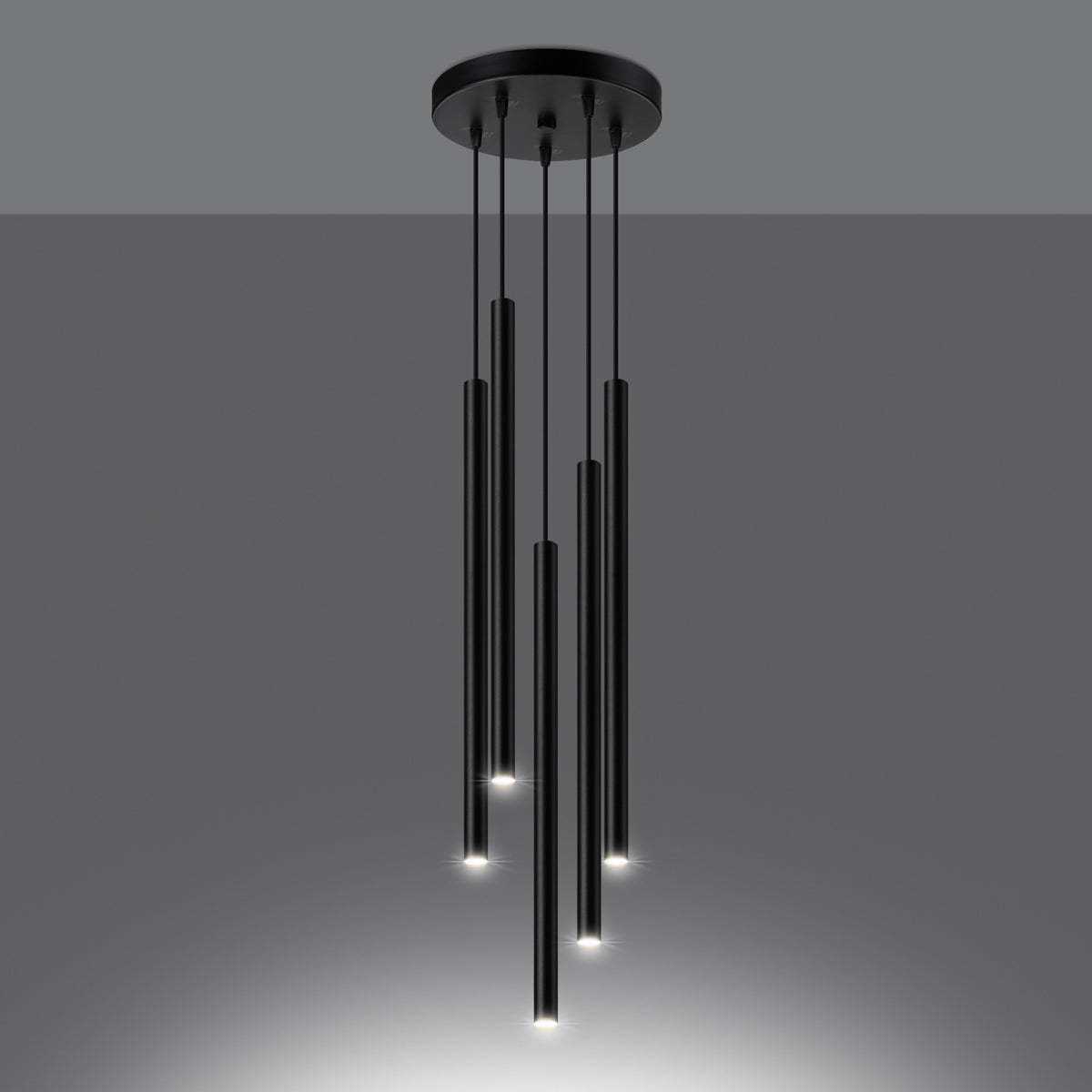 Pendant lamp PASTELO 5P black