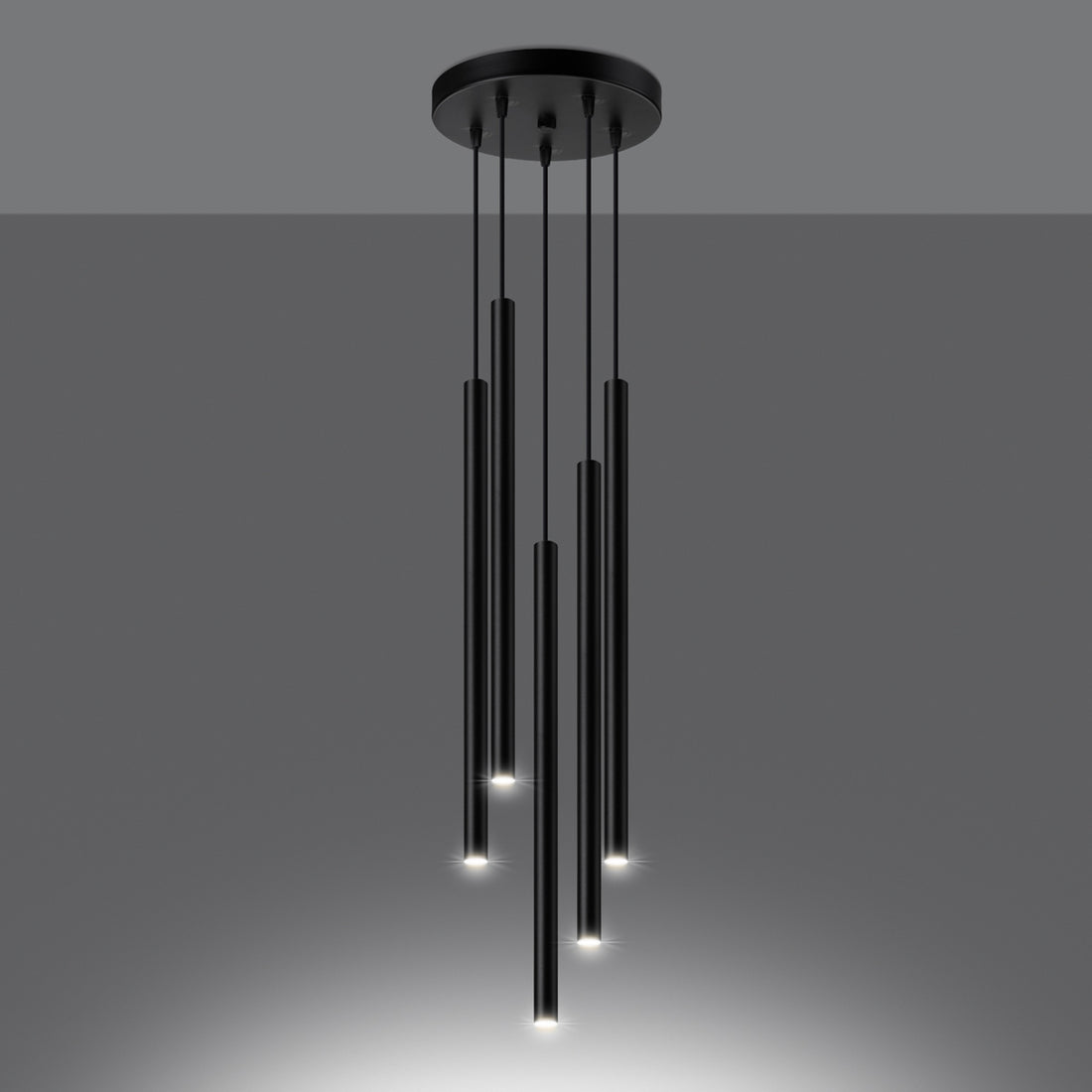 Pendant lamp PASTELO 5P black