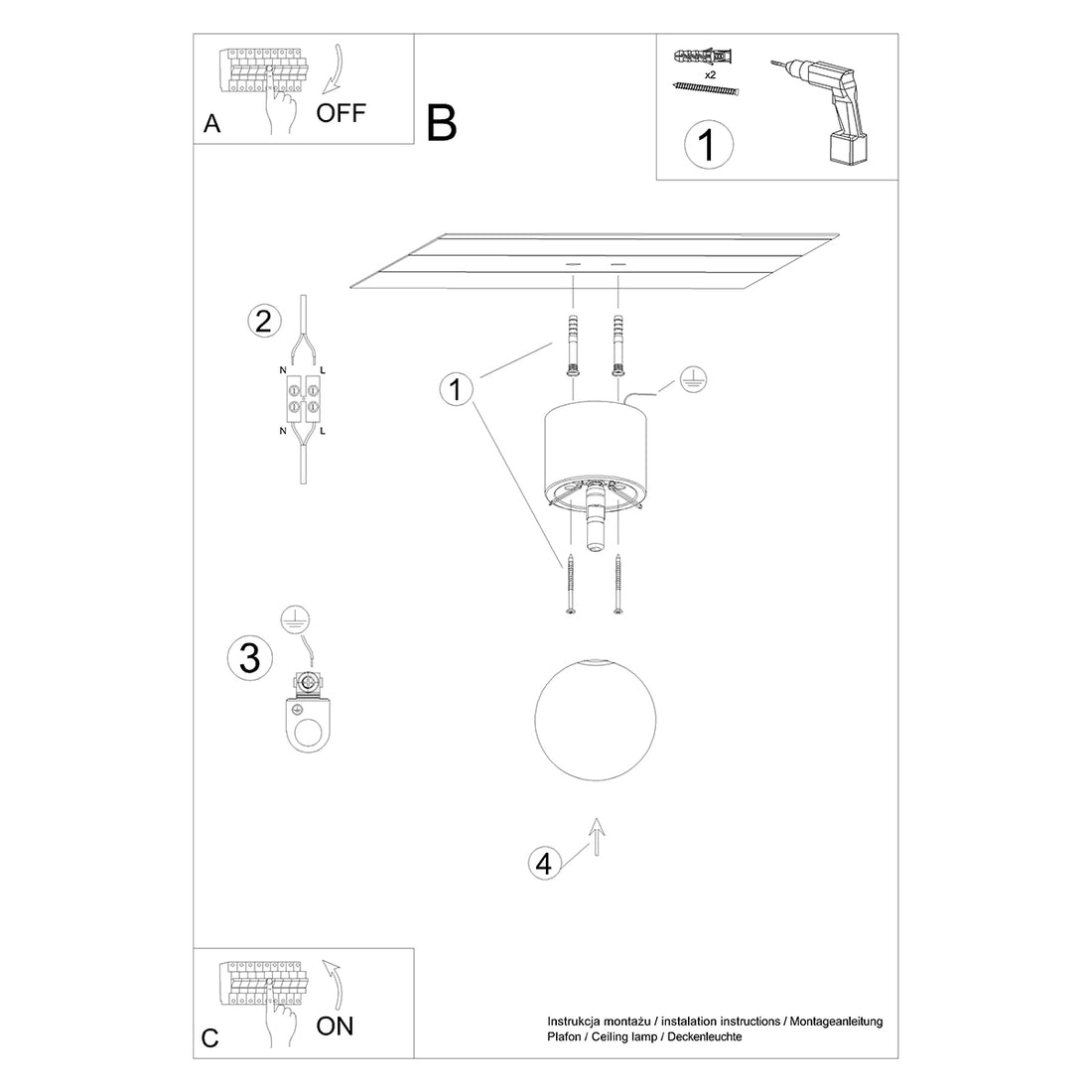 Ceiling lamp BOOMO 8