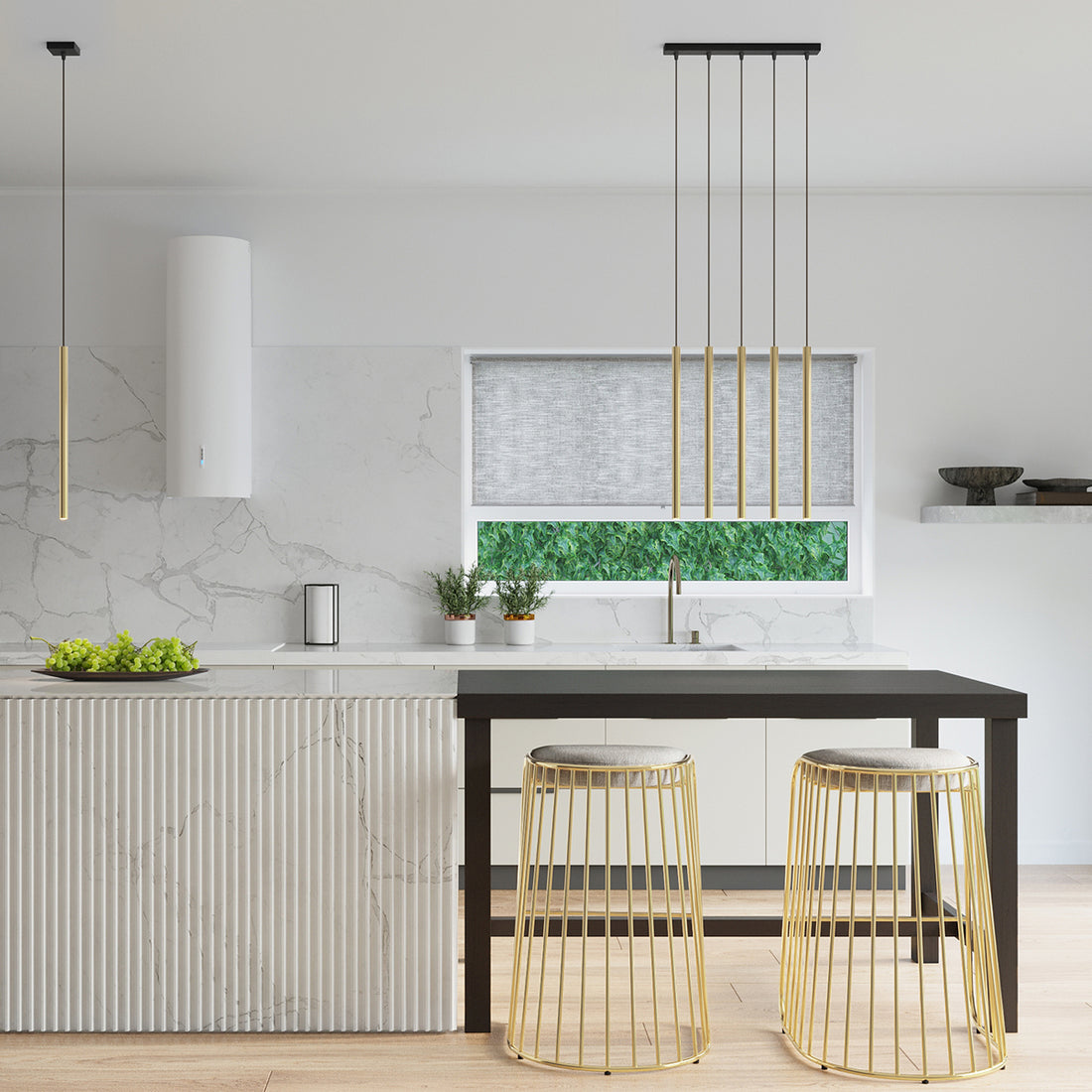 Pendant lamp PASTELO 3P polished gold