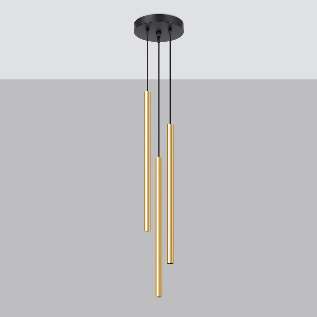 Pendant lamp PASTELO 3P polished gold