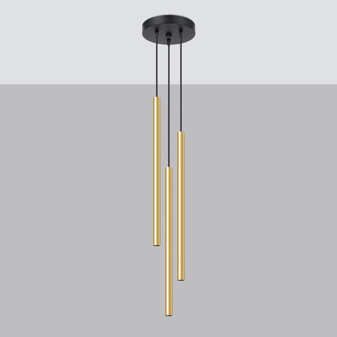 Pendant lamp PASTELO 3P polished gold
